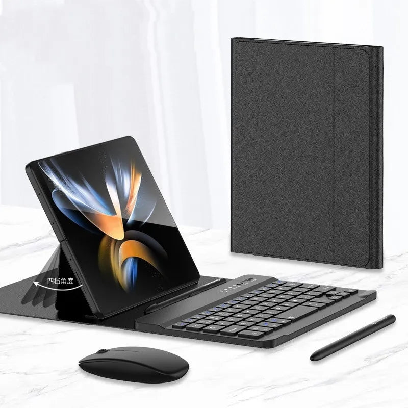 Folding Leather keyboard Ipad Case